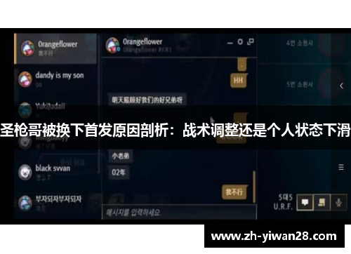 圣枪哥被换下首发原因剖析：战术调整还是个人状态下滑