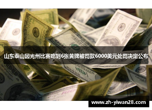 山东泰山因光州比赛吃到6张黄牌被罚款6000美元处罚决定公布 山东泰山因光州比赛吃到6张黄牌被罚款6000美元处罚决定公布